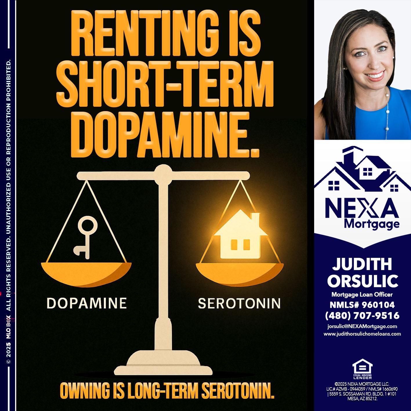 RENTING IS SHORT TERM - Judith Orsulic -Mortgage Loan Officer