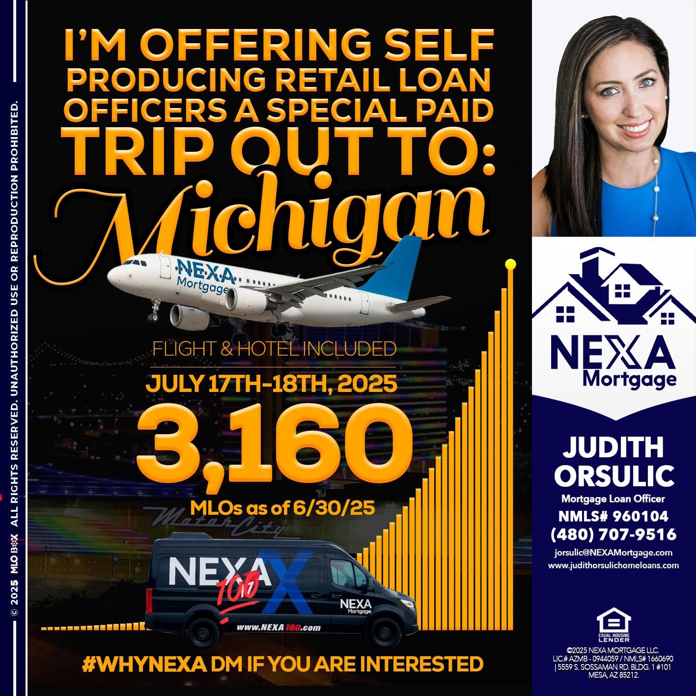 MICHIGAN TRIP - Judith Orsulic -Mortgage Loan Officer