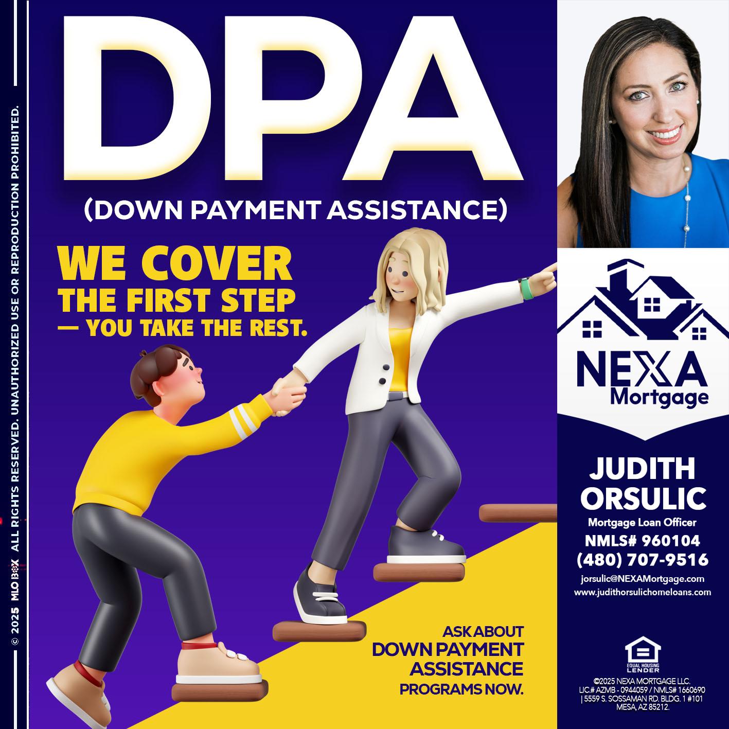 DPA LOANS - Judith Orsulic -Mortgage Loan Officer