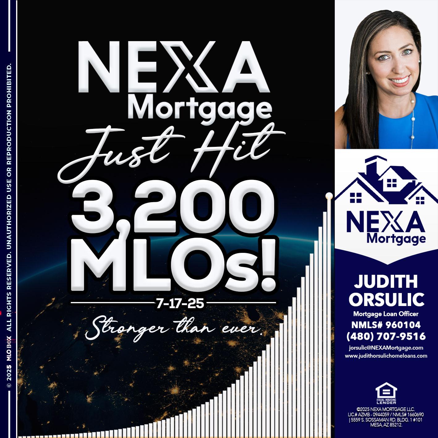 3200 MLOs - Judith Orsulic -Mortgage Loan Officer