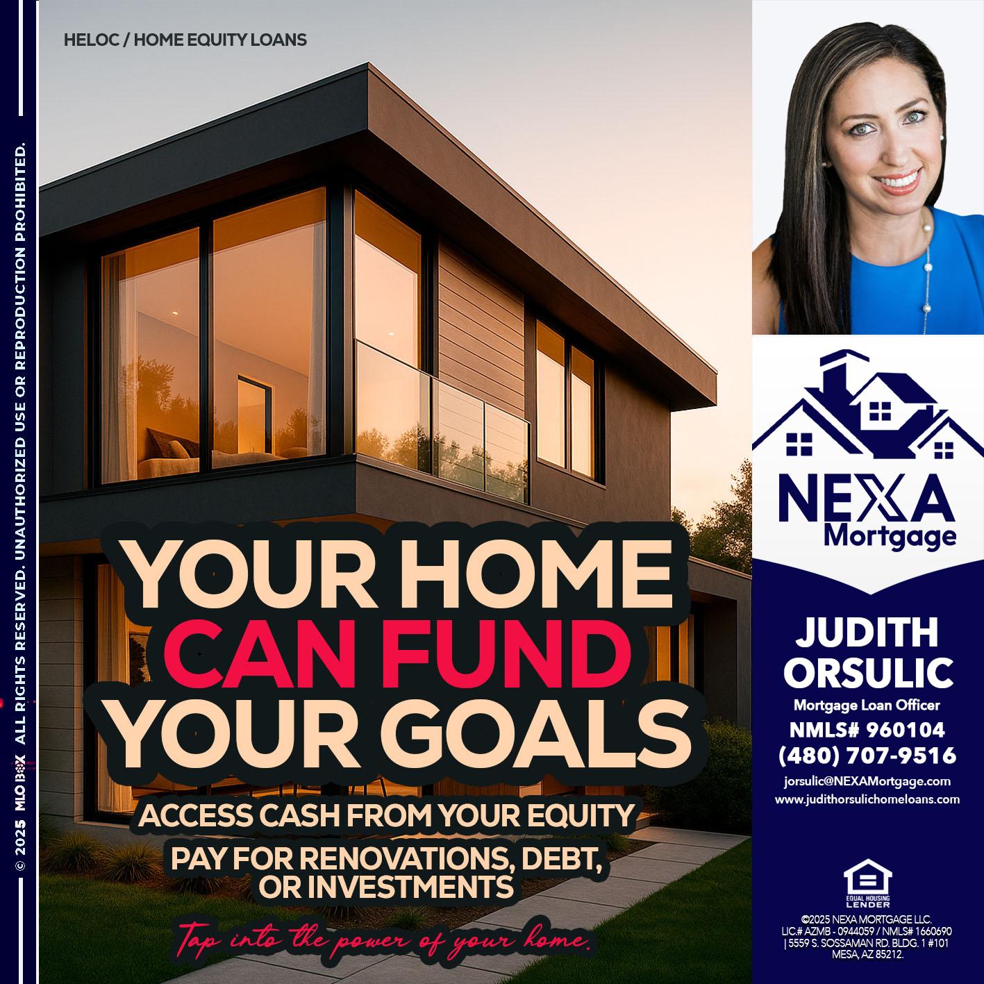 HELOC - Judith Orsulic -Mortgage Loan Officer