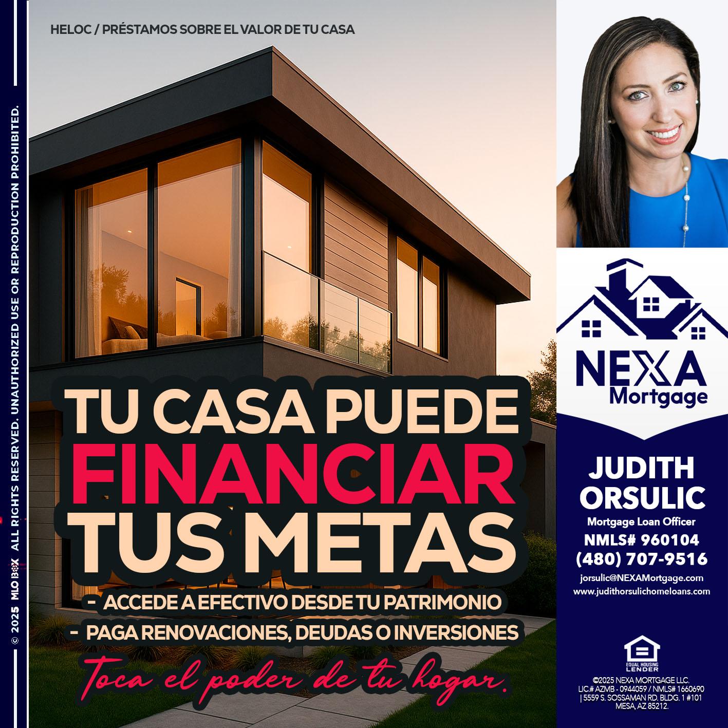 TU CASA PUEDE - Judith Orsulic -Mortgage Loan Officer