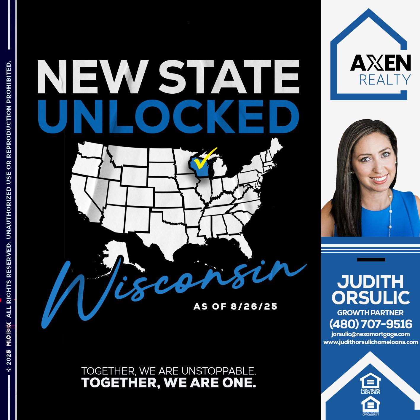 WISCONSIN - Judith Orsulic -Mortgage Loan Officer