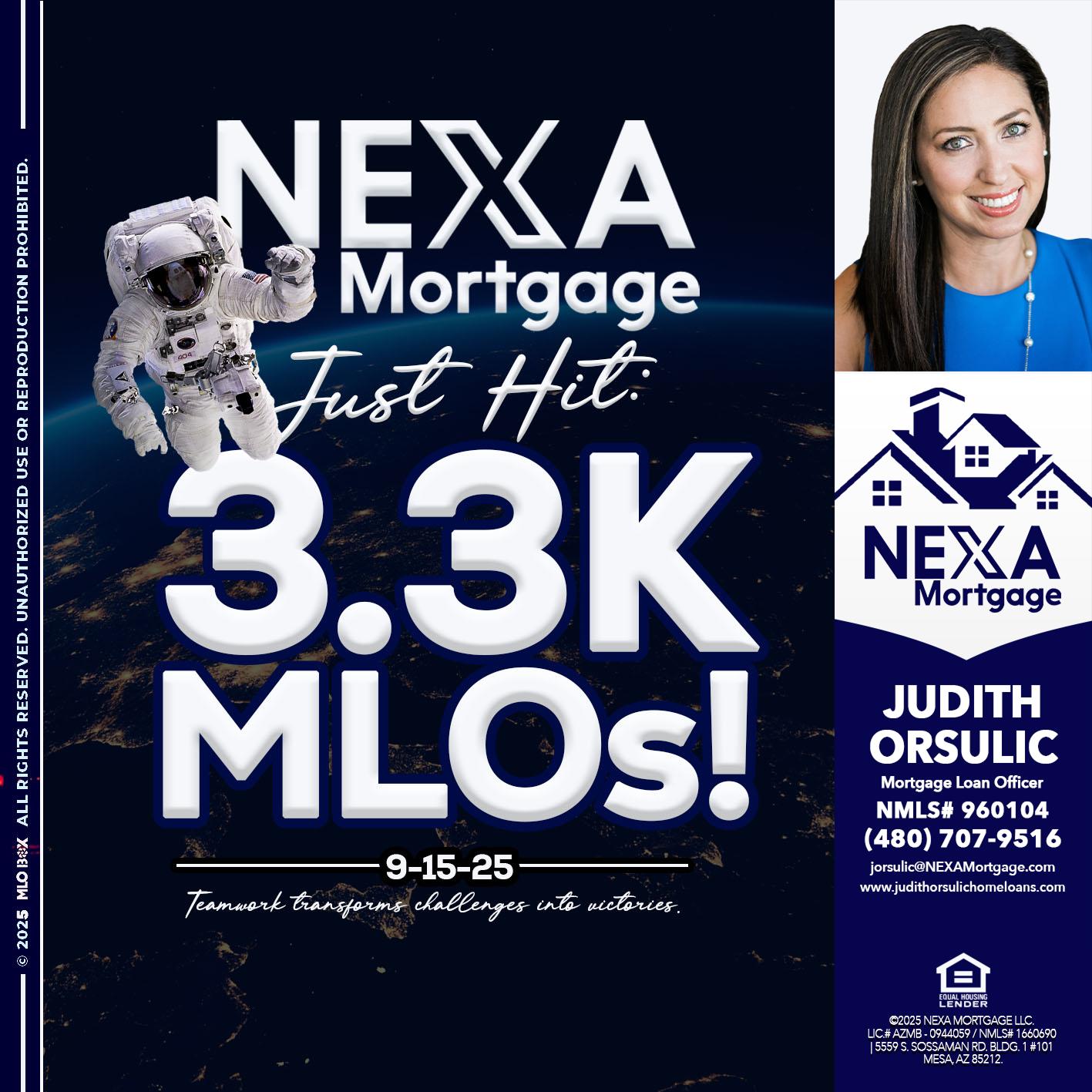 3.3K - Judith Orsulic -Mortgage Loan Officer