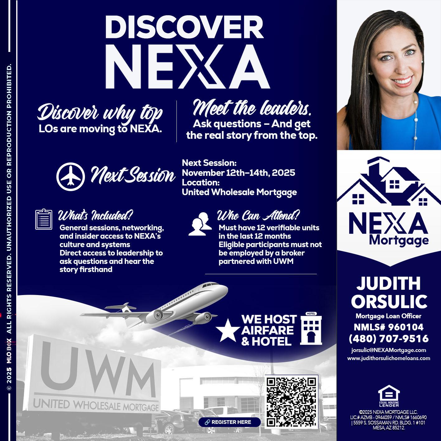 DISCOVER NEXA - Judith Orsulic -Mortgage Loan Officer