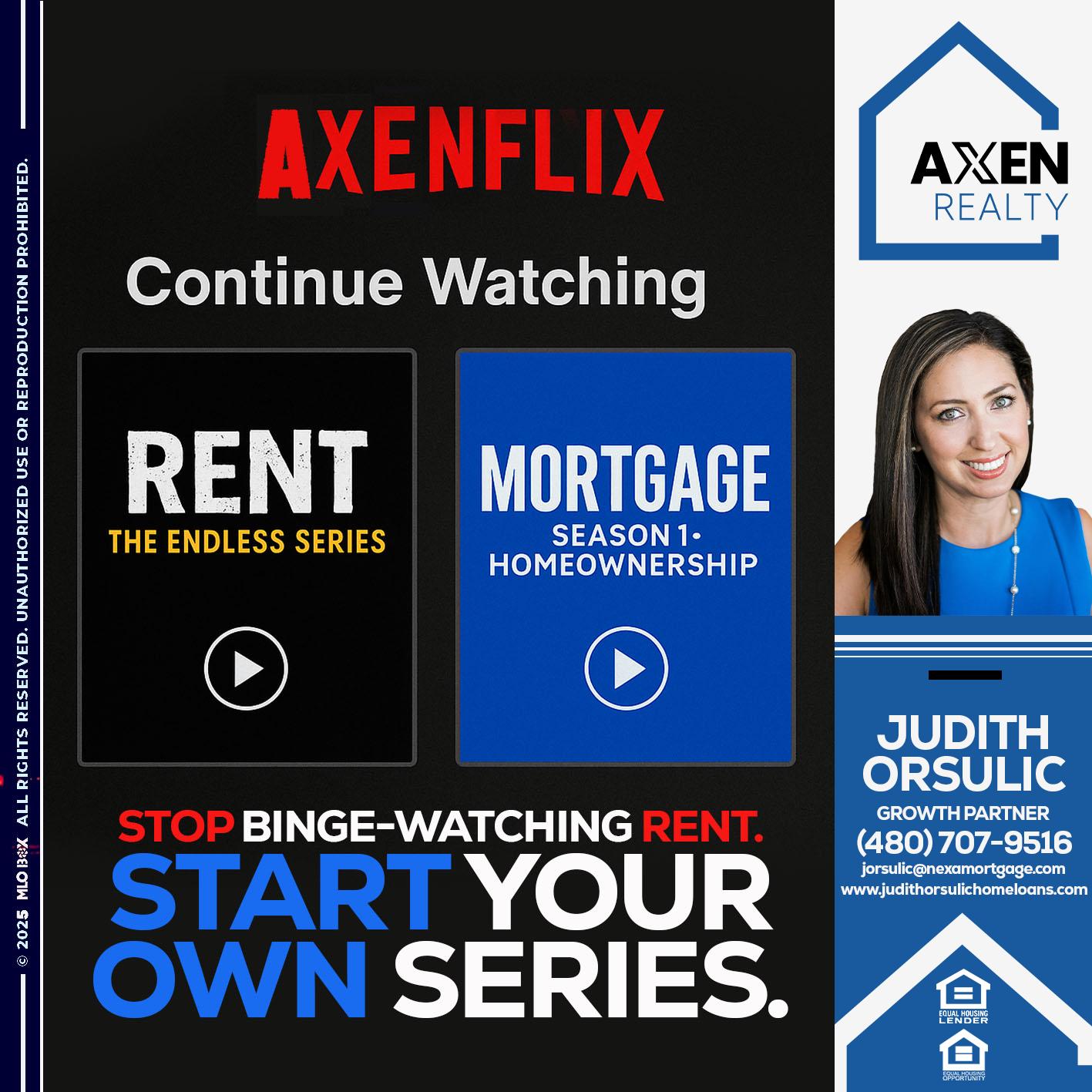 AXEN FLIX - Judith Orsulic -Mortgage Loan Officer