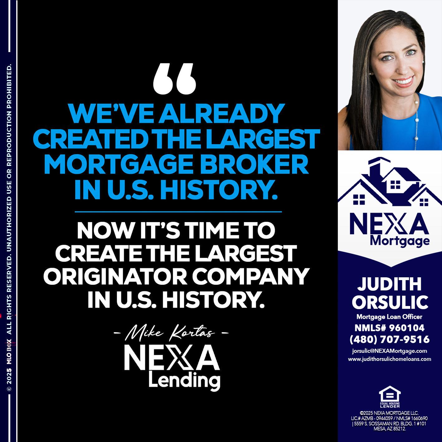 weve already - Judith Orsulic -Mortgage Loan Officer