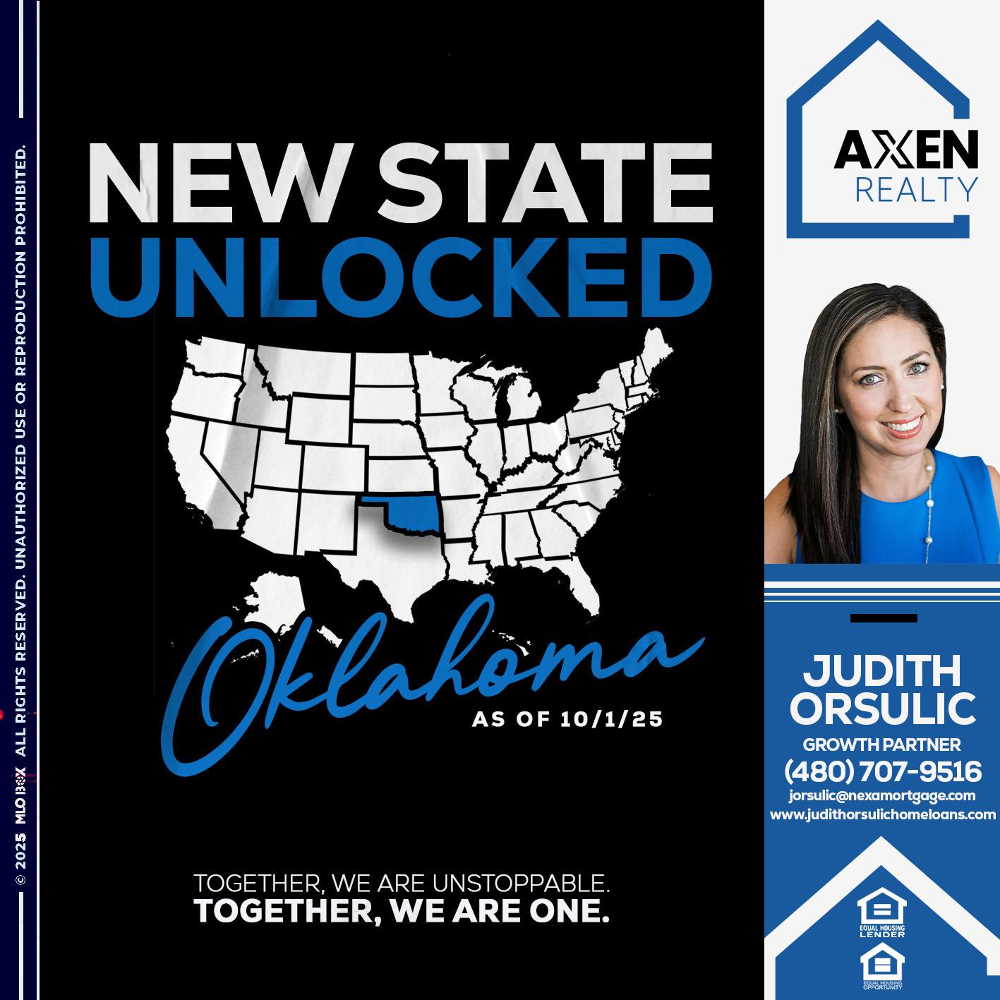 OKLAHOMA UNLOCKED - Judith Orsulic -Mortgage Loan Officer