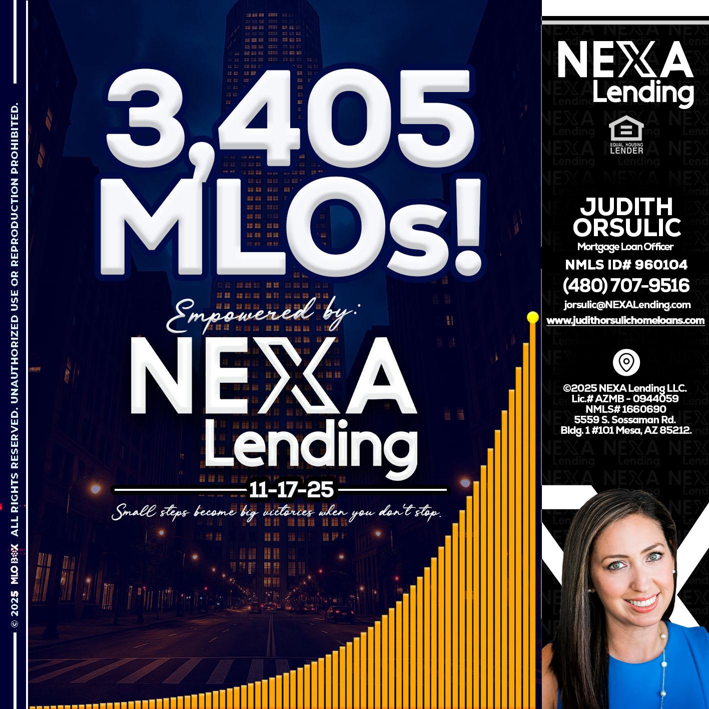 3405 MLOs - Judith Orsulic -Mortgage Loan Officer