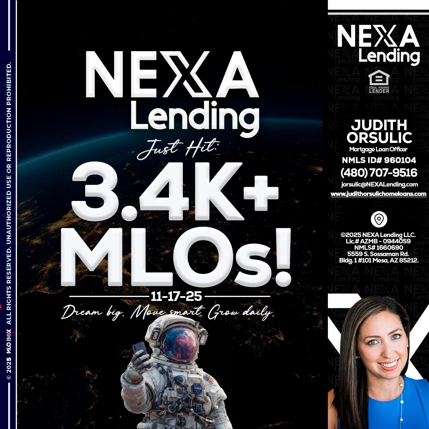 3.4K MLOs - Judith Orsulic -Mortgage Loan Officer