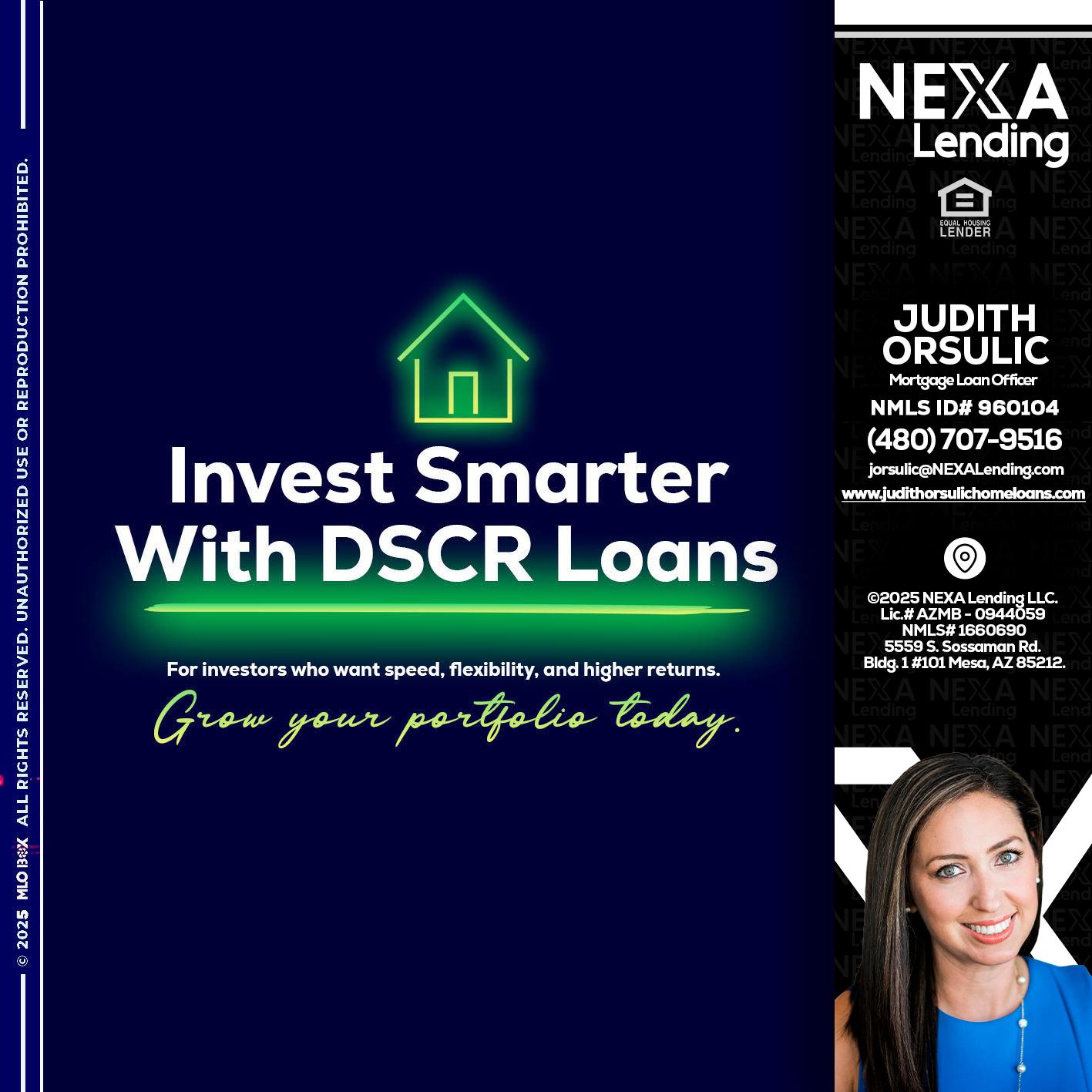 DSCR - Judith Orsulic -Mortgage Loan Officer