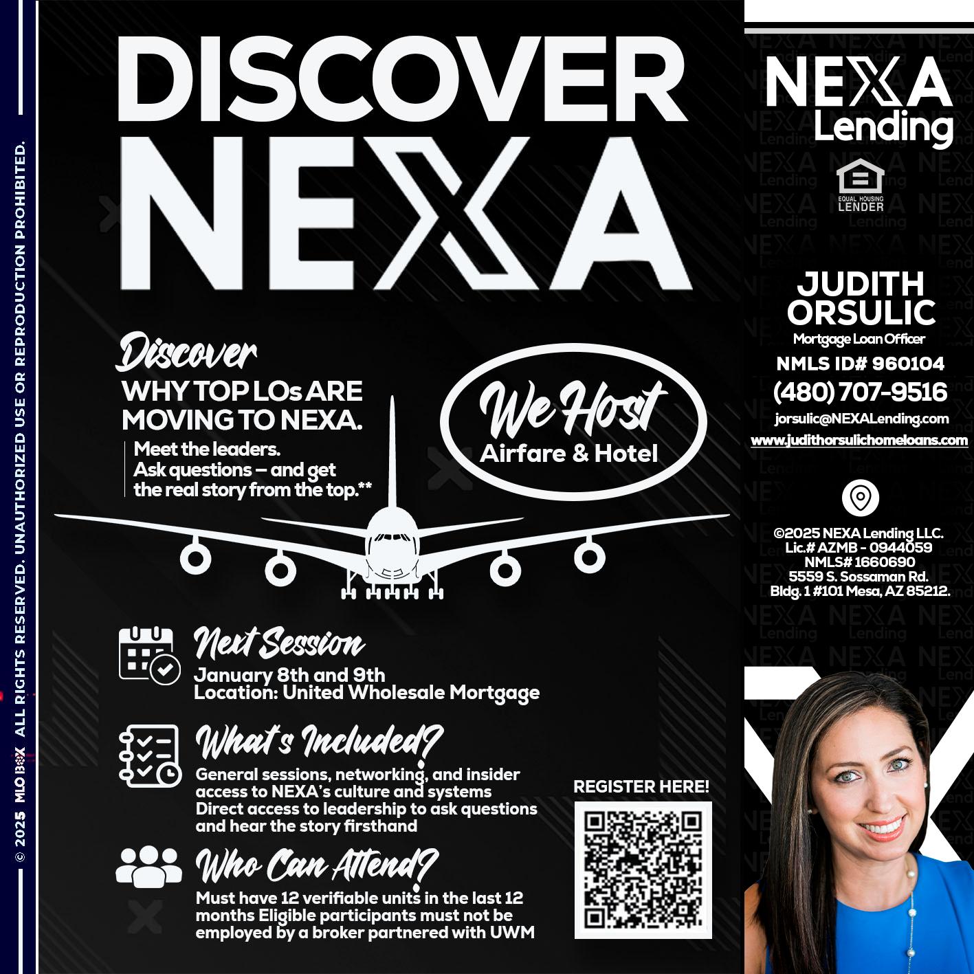 DISCOVER NEXA - Judith Orsulic -Mortgage Loan Officer