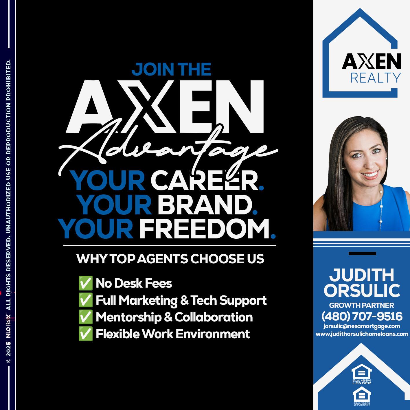 JOIN THE AXEN - Judith Orsulic -Mortgage Loan Officer