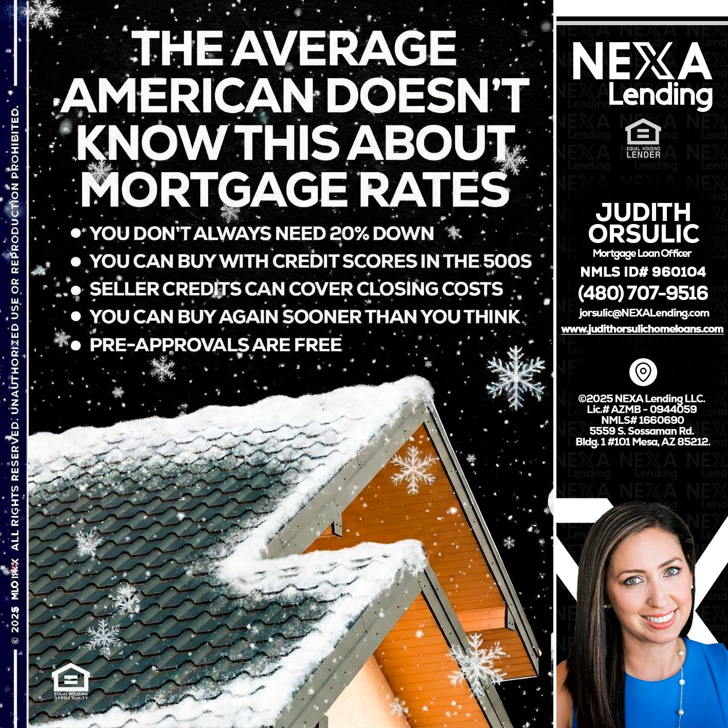 THE AVERAGE - Judith Orsulic -Mortgage Loan Officer