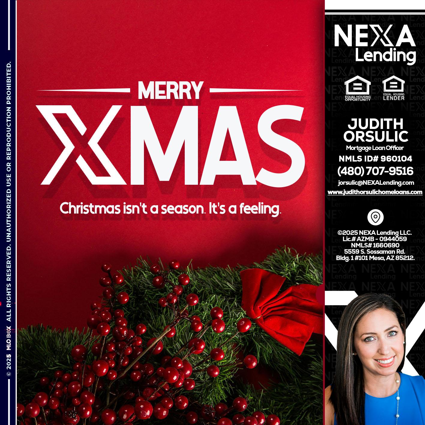 merry xmas - Judith Orsulic -Mortgage Loan Officer