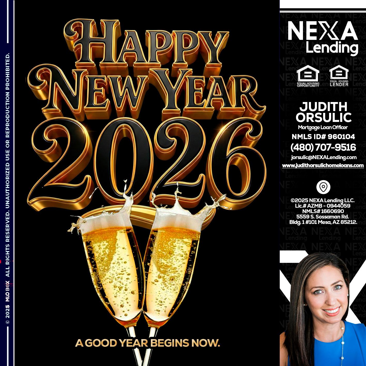 happy new year 2026 - Judith Orsulic -Mortgage Loan Officer