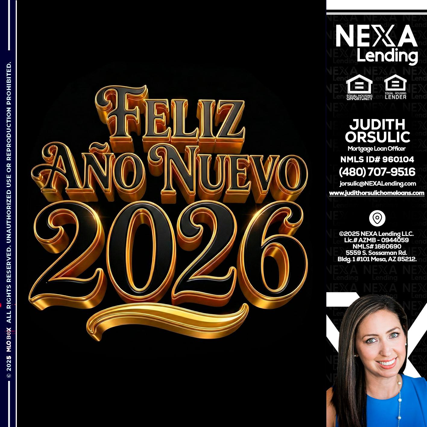 FELIZ año nuevo - Judith Orsulic -Mortgage Loan Officer