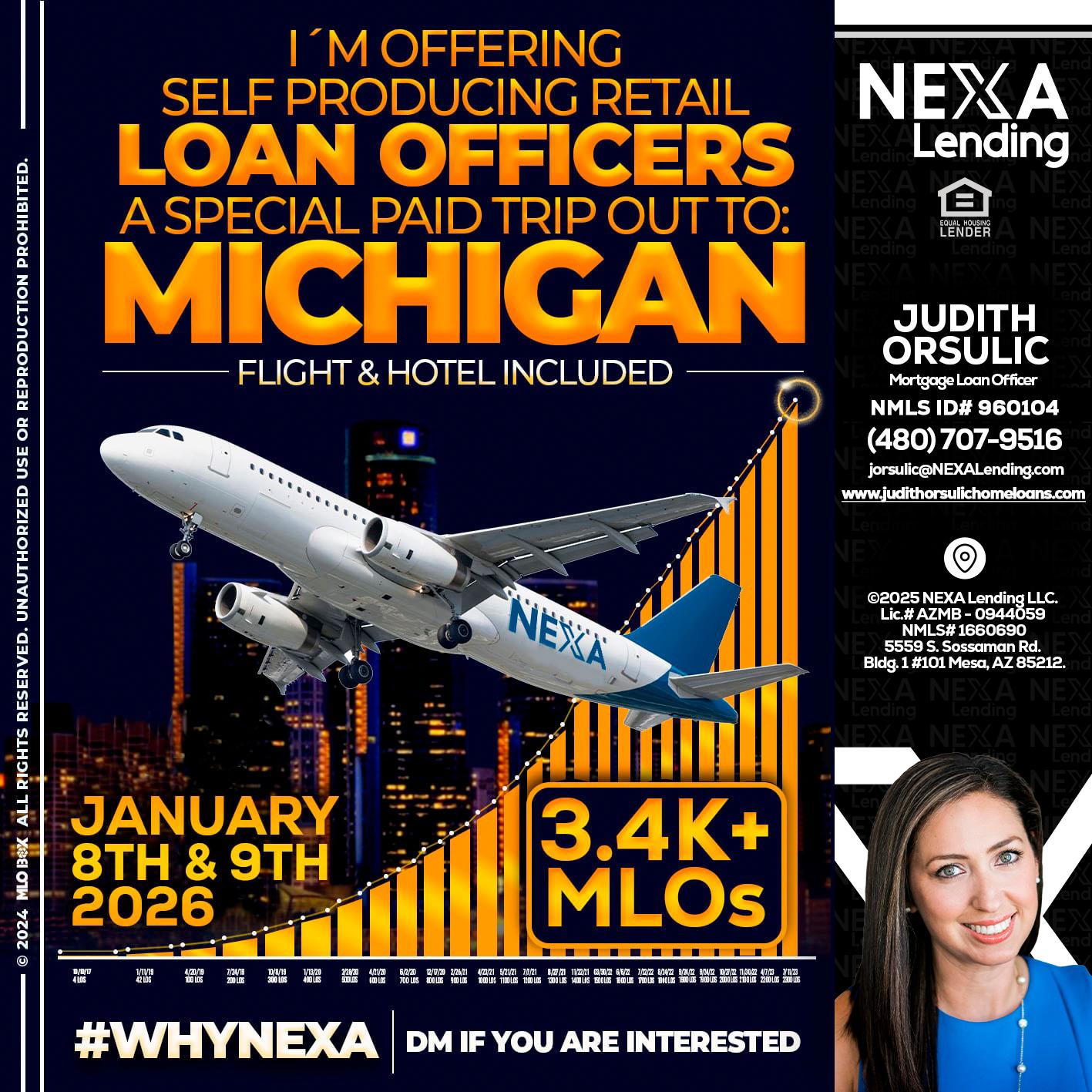 MICHIGAN TRIP - Judith Orsulic -Mortgage Loan Officer