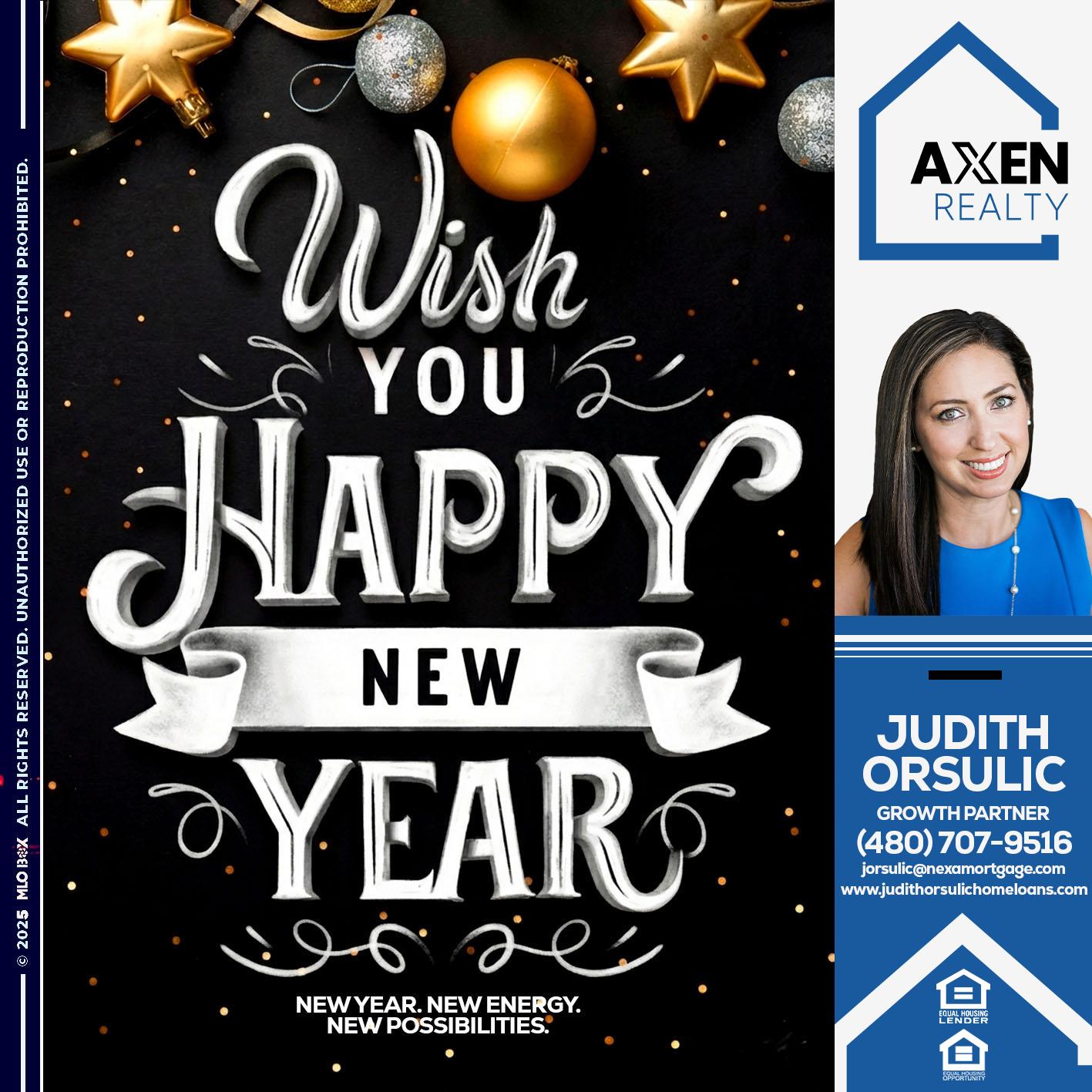 WISH YOU HAPPY NEW YEAR - Judith Orsulic -Mortgage Loan Officer