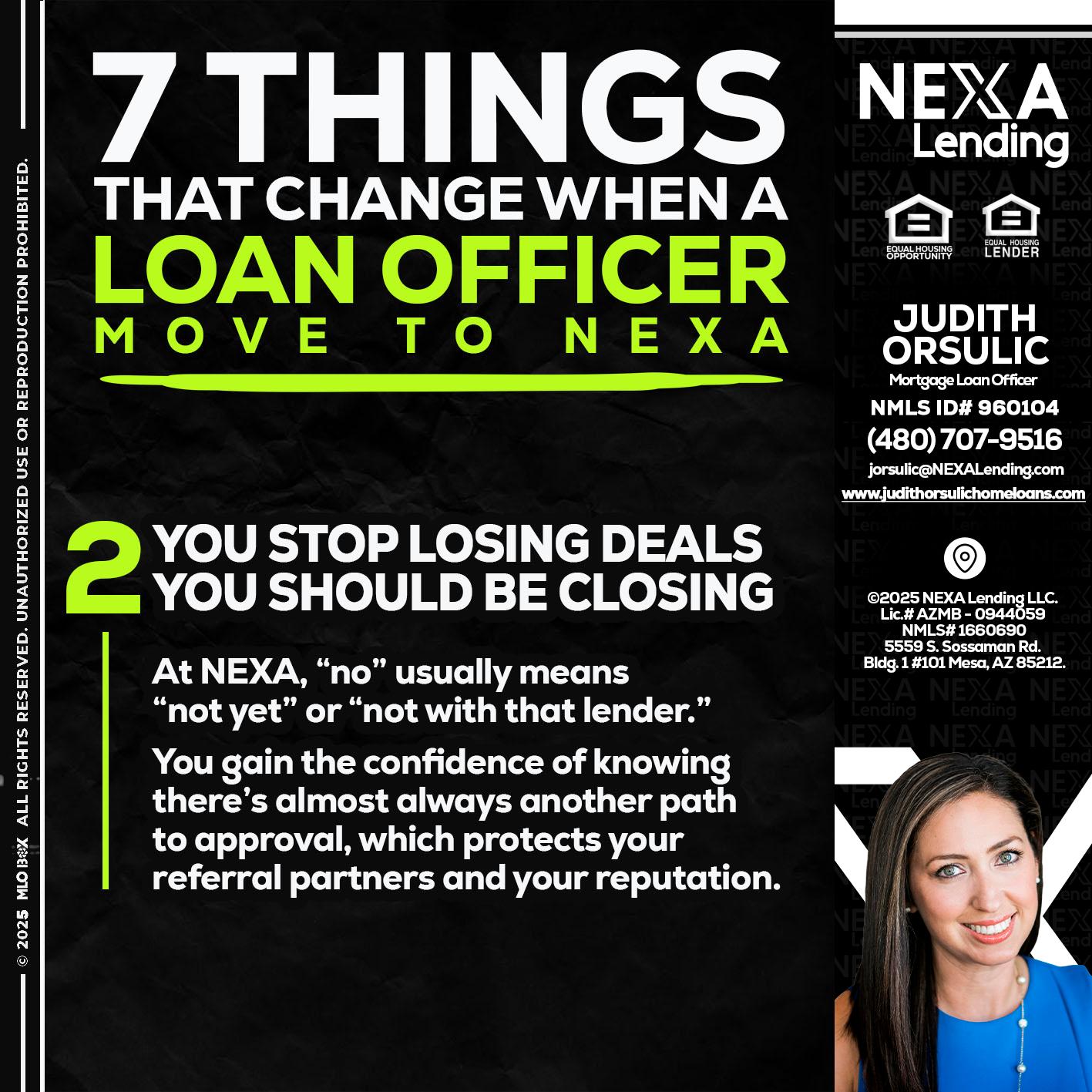 7 THINGS (2) - Judith Orsulic -Mortgage Loan Officer