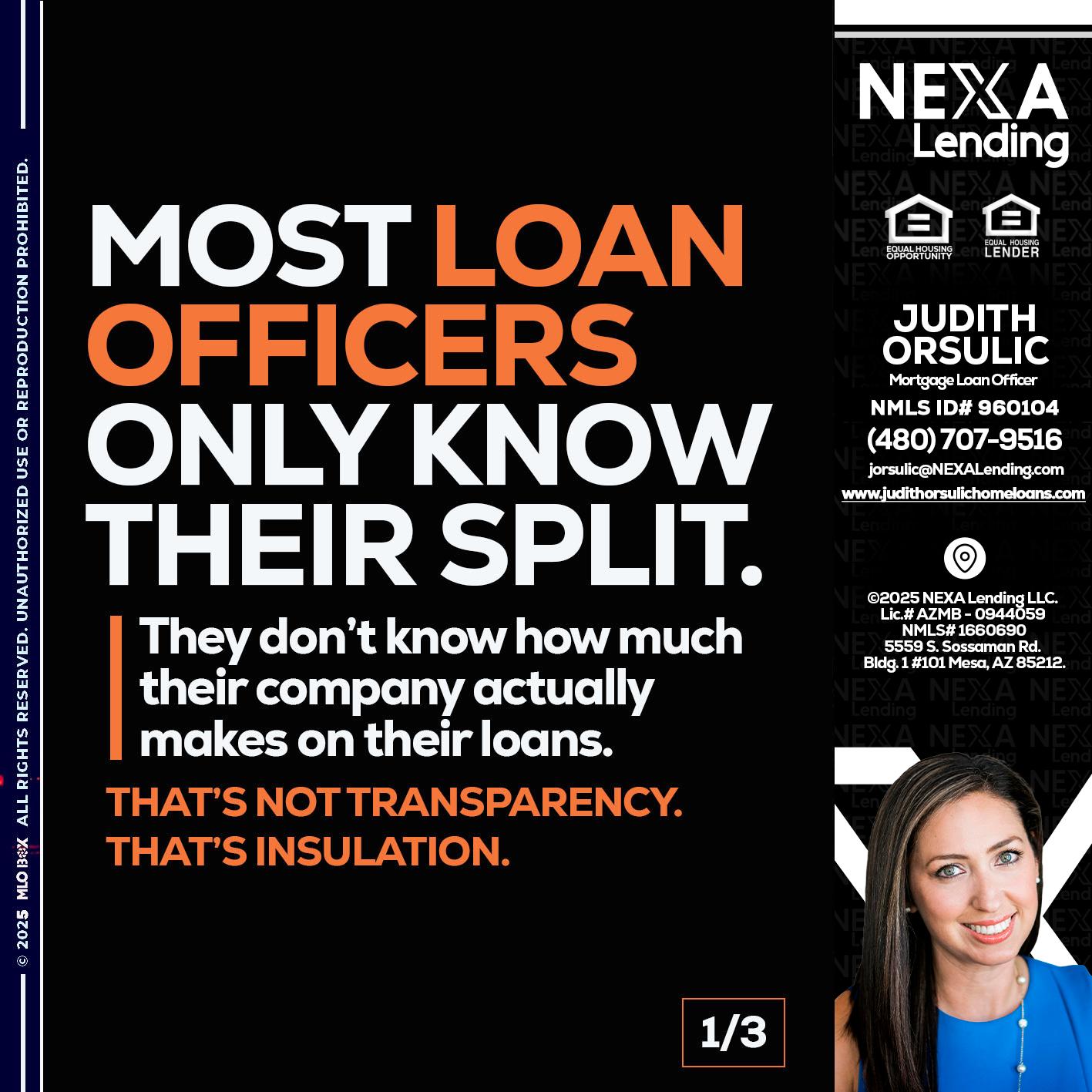 1 OF 3 - Judith Orsulic -Mortgage Loan Officer