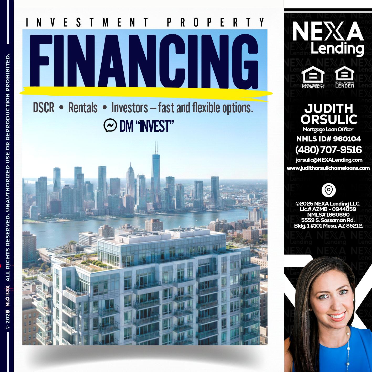 FINANCING - Judith Orsulic -Mortgage Loan Officer