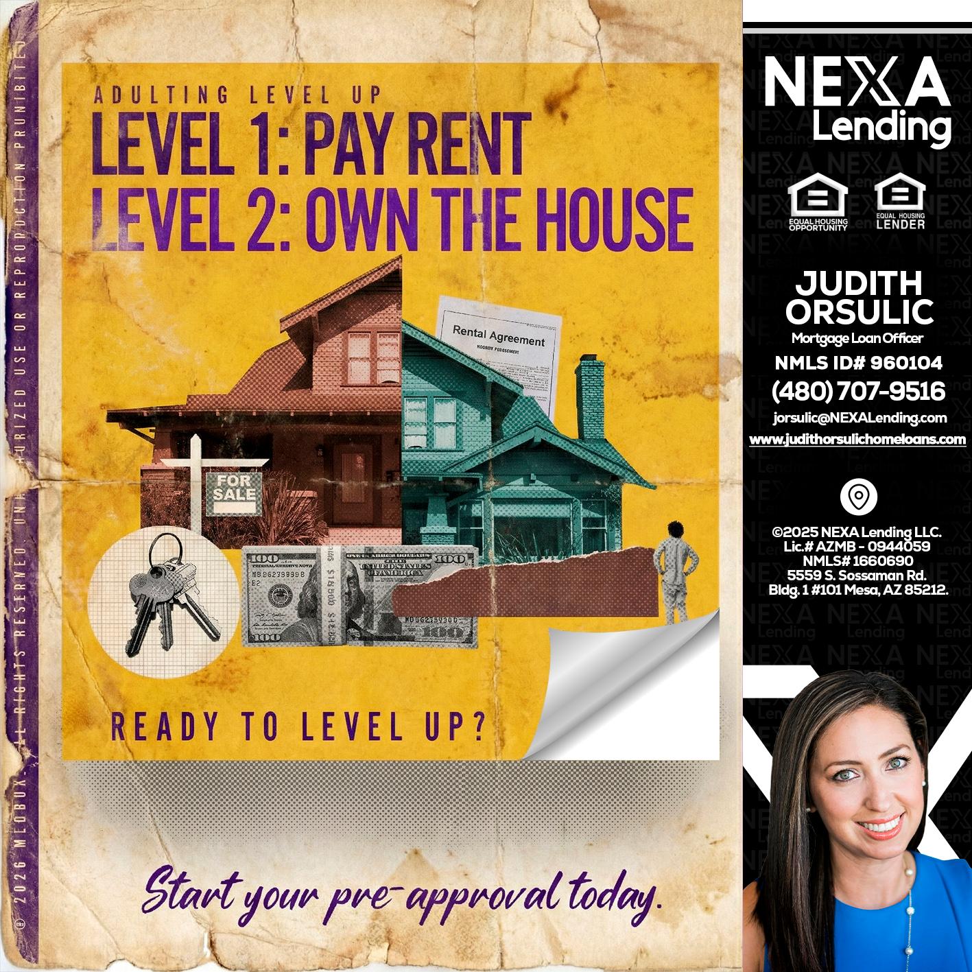 LEVEL 1 - Judith Orsulic -Mortgage Loan Officer