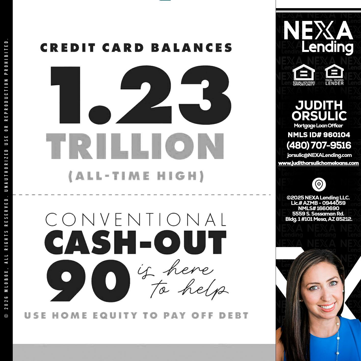 CREDIT CARD BALANCE - Judith Orsulic -Mortgage Loan Officer
