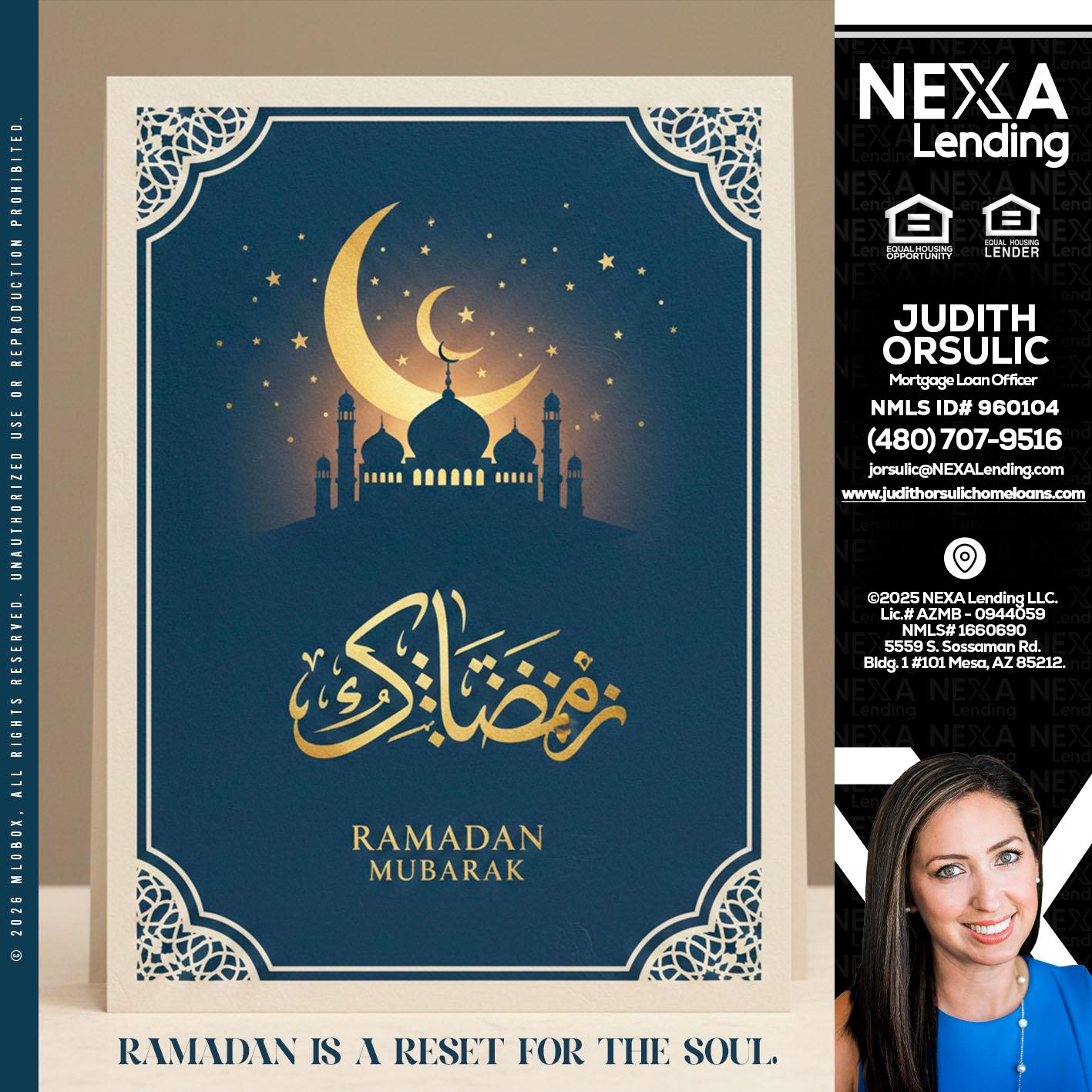 HAPPY RAMADAN - Judith Orsulic -Mortgage Loan Officer