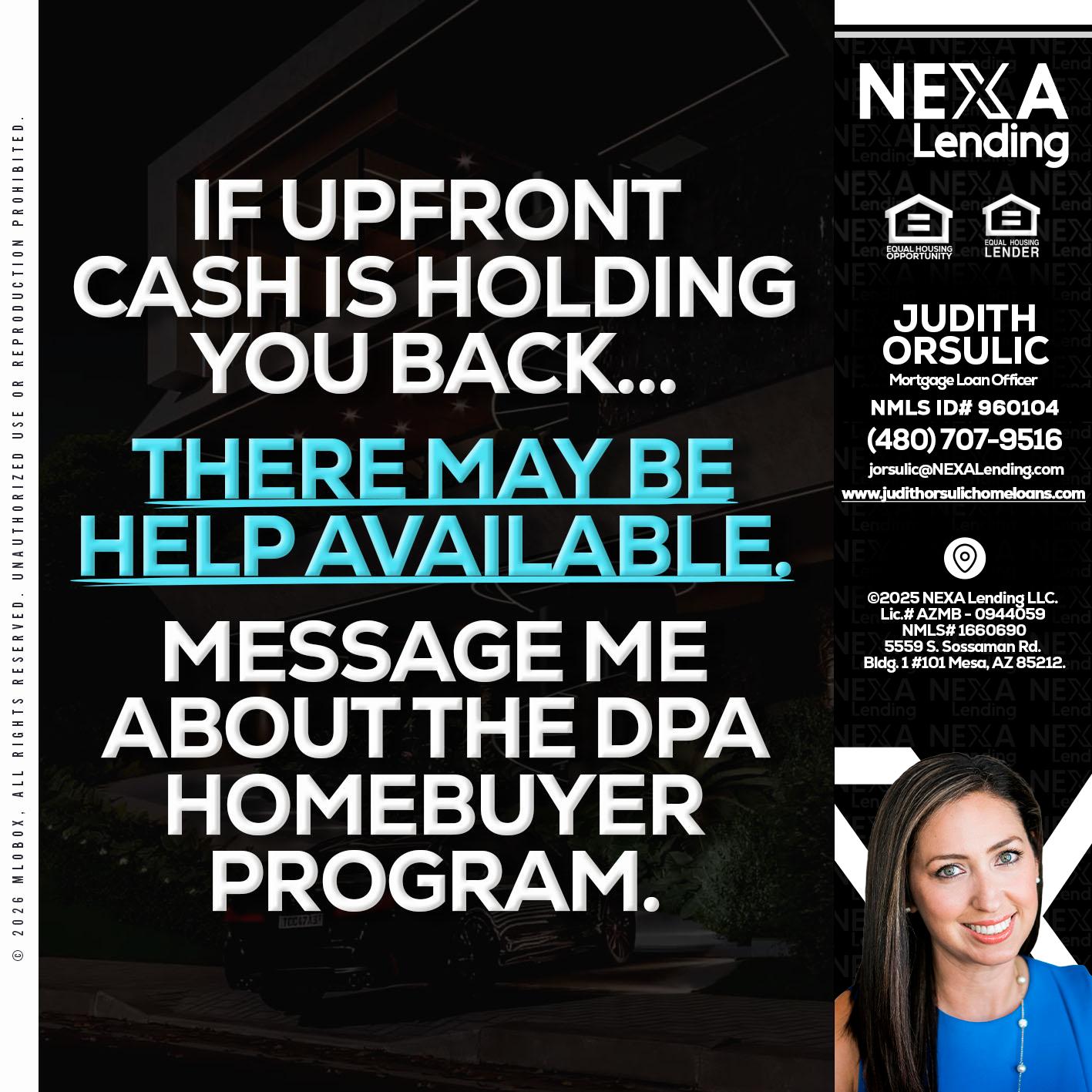 IF UPFRONT - Judith Orsulic -Mortgage Loan Officer