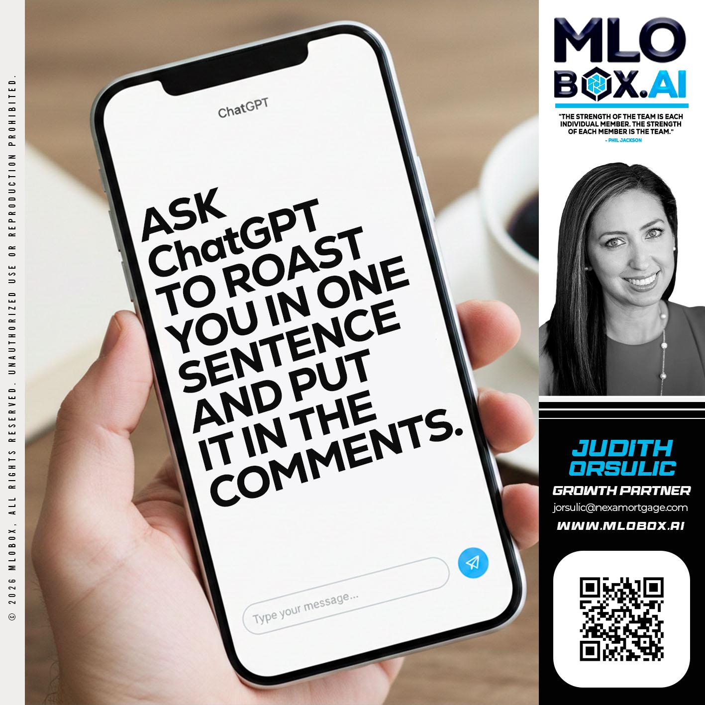 ASK CHAT GPT - Judith Orsulic -Mortgage Loan Officer
