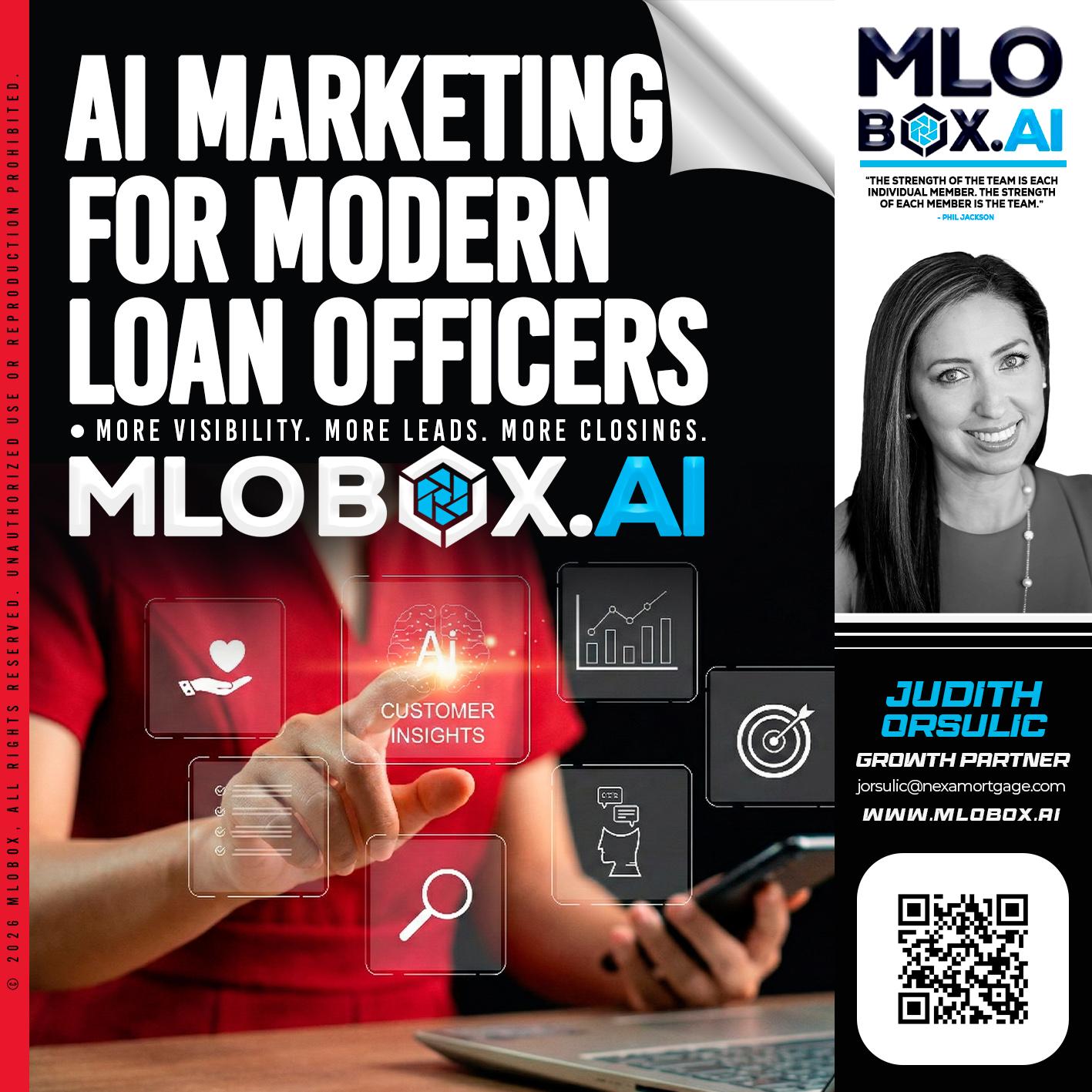 AI MARKETING - Judith Orsulic -Mortgage Loan Officer