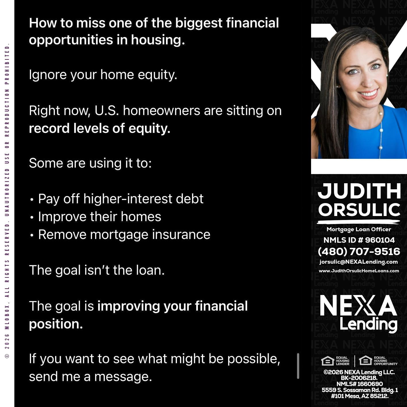 how to miss - Judith Orsulic -Mortgage Loan Officer