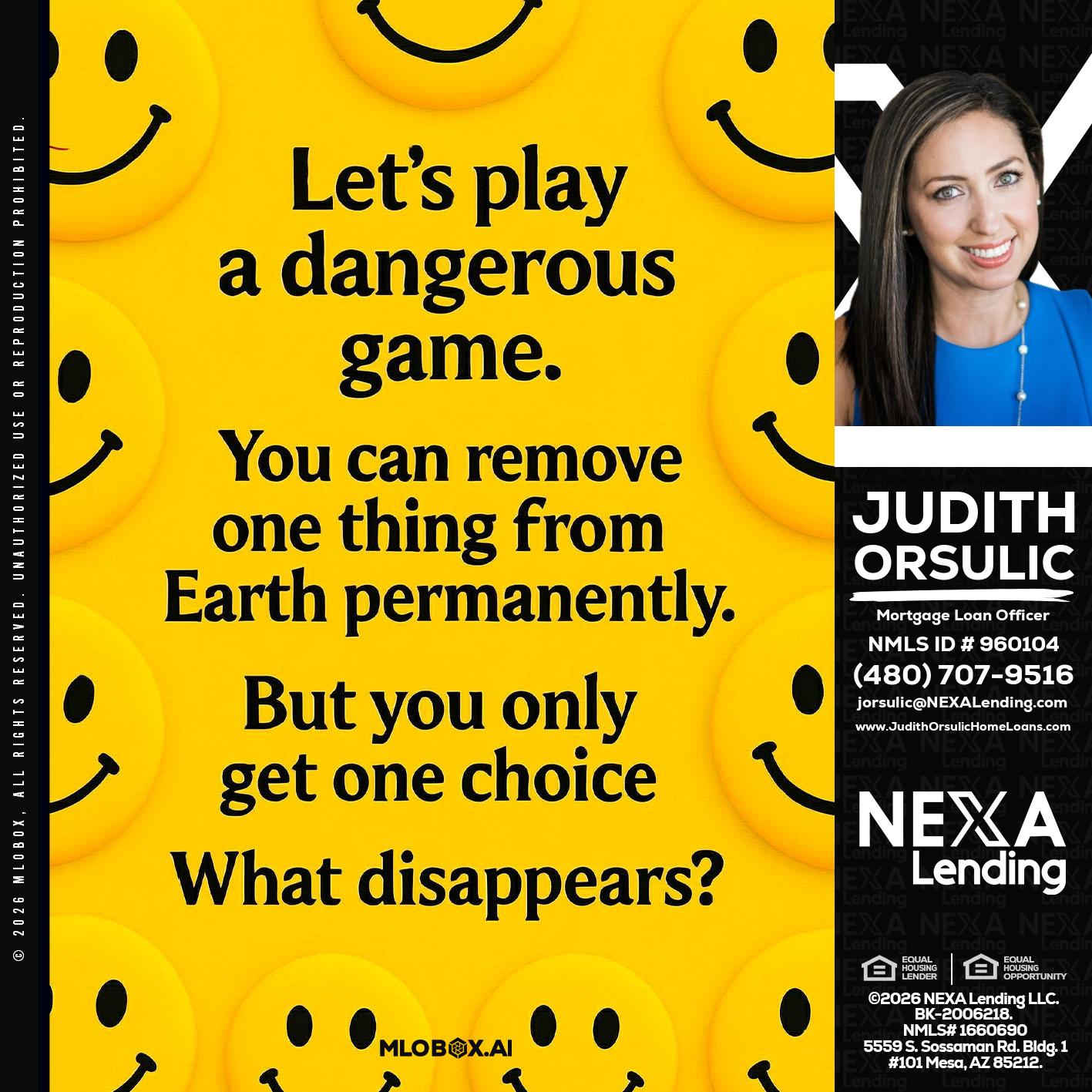 LETS PLAY - Judith Orsulic -Mortgage Loan Officer