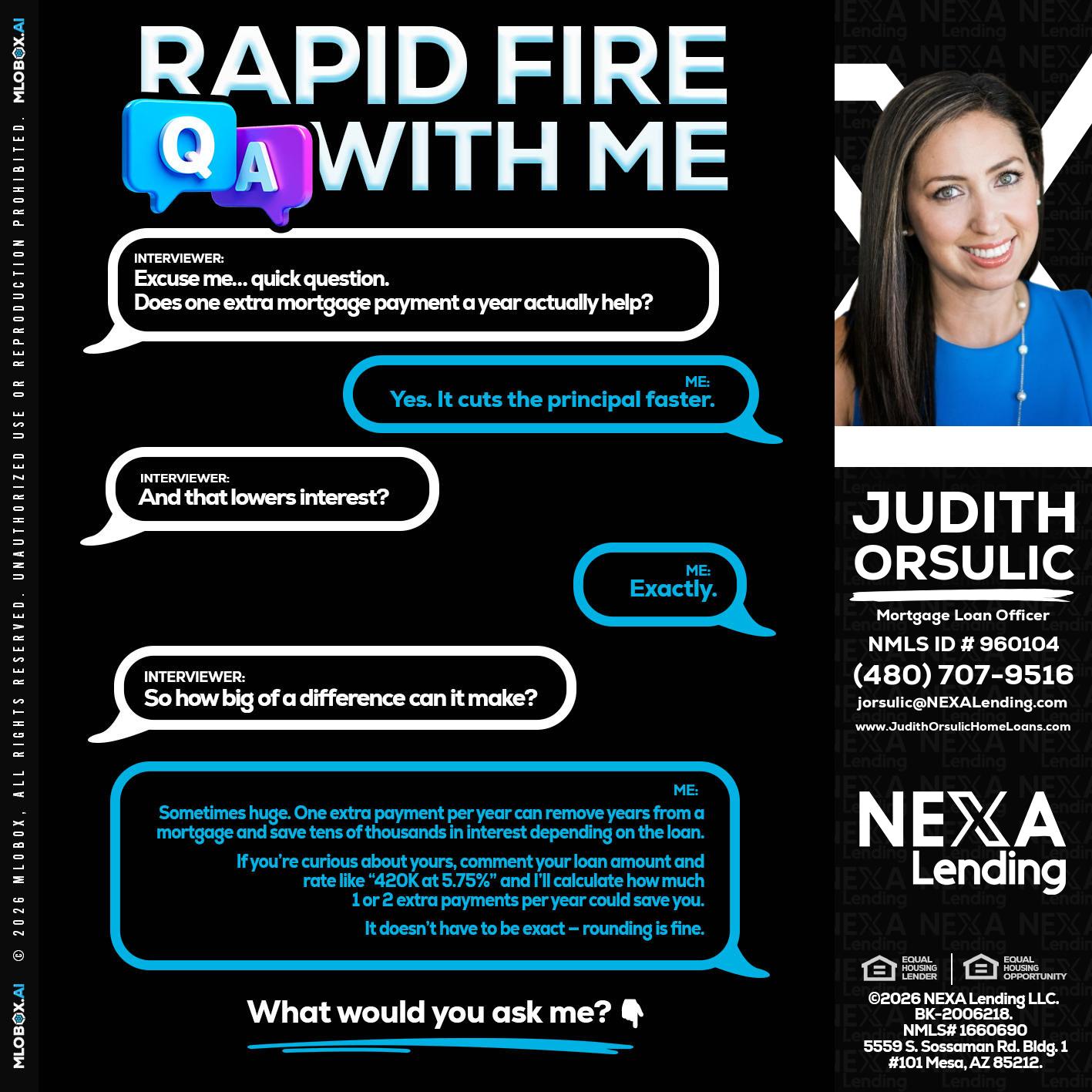 RAPID Q&A - Judith Orsulic -Mortgage Loan Officer