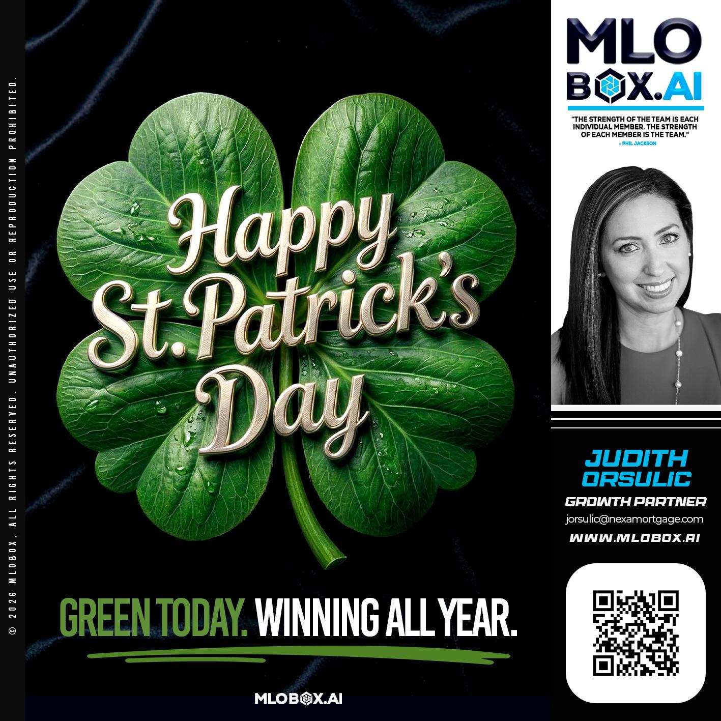 happy st Patricks day - Judith Orsulic -Mortgage Loan Officer