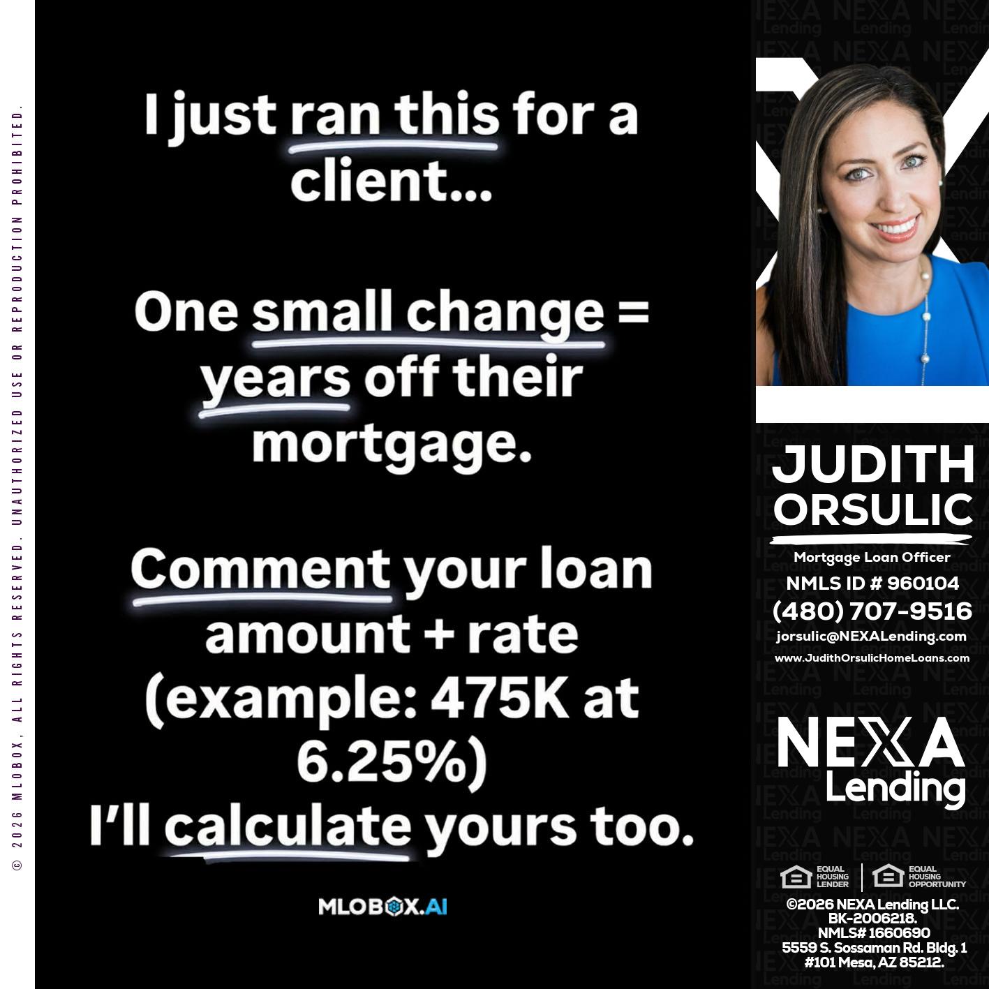I JUST RAN - Judith Orsulic -Mortgage Loan Officer