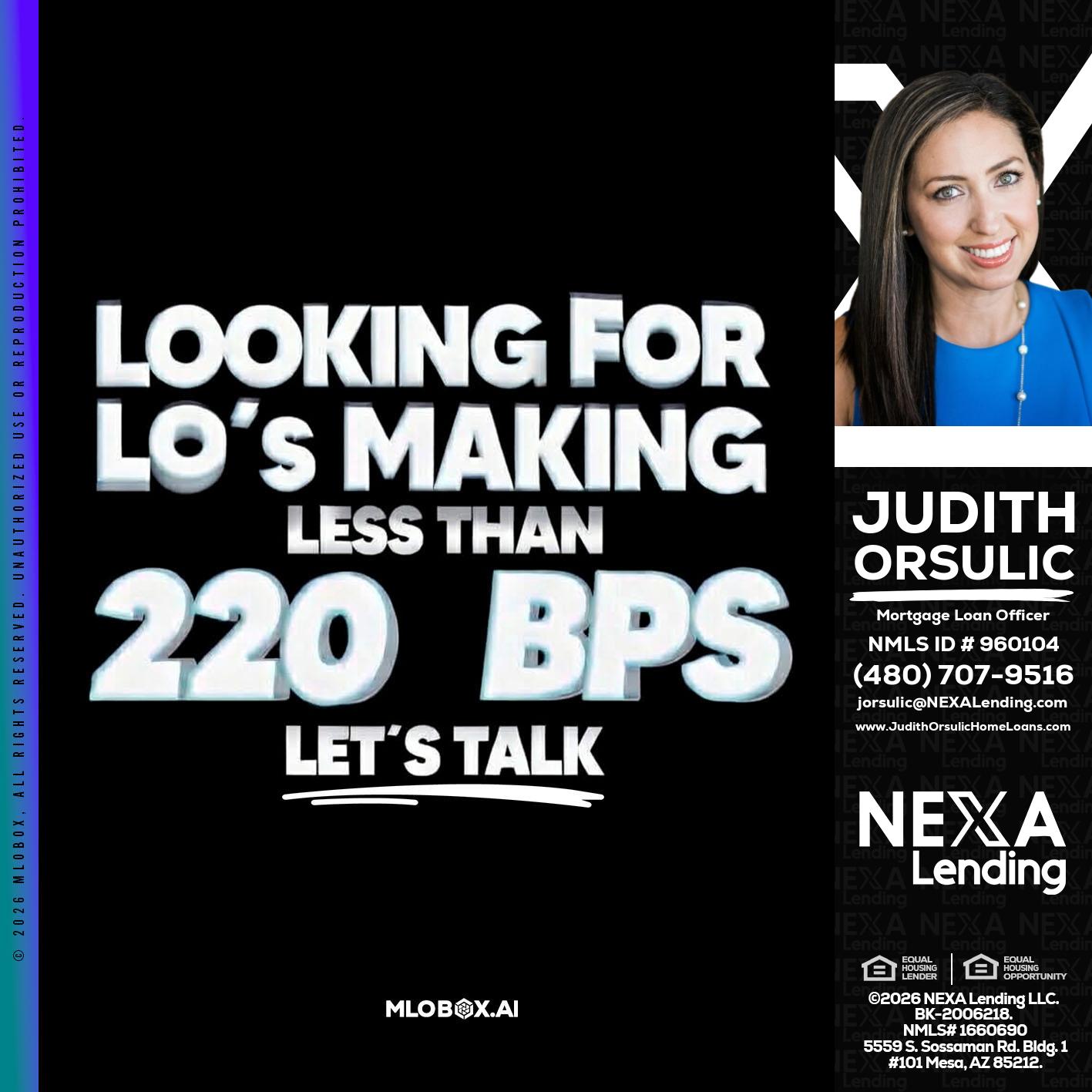 LOOKING FOR - Judith Orsulic -Mortgage Loan Officer