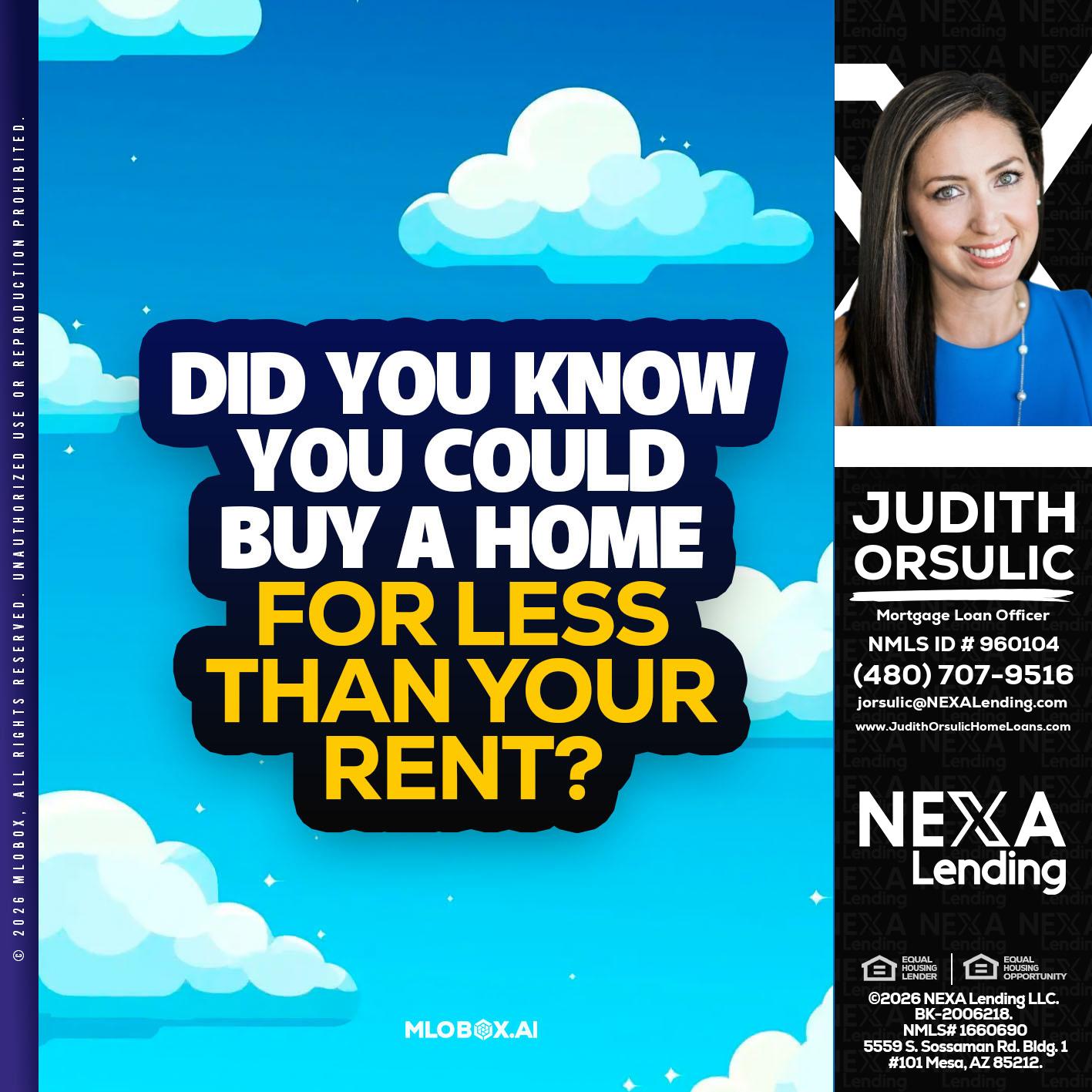 DID YOU KNOW - Judith Orsulic -Mortgage Loan Officer