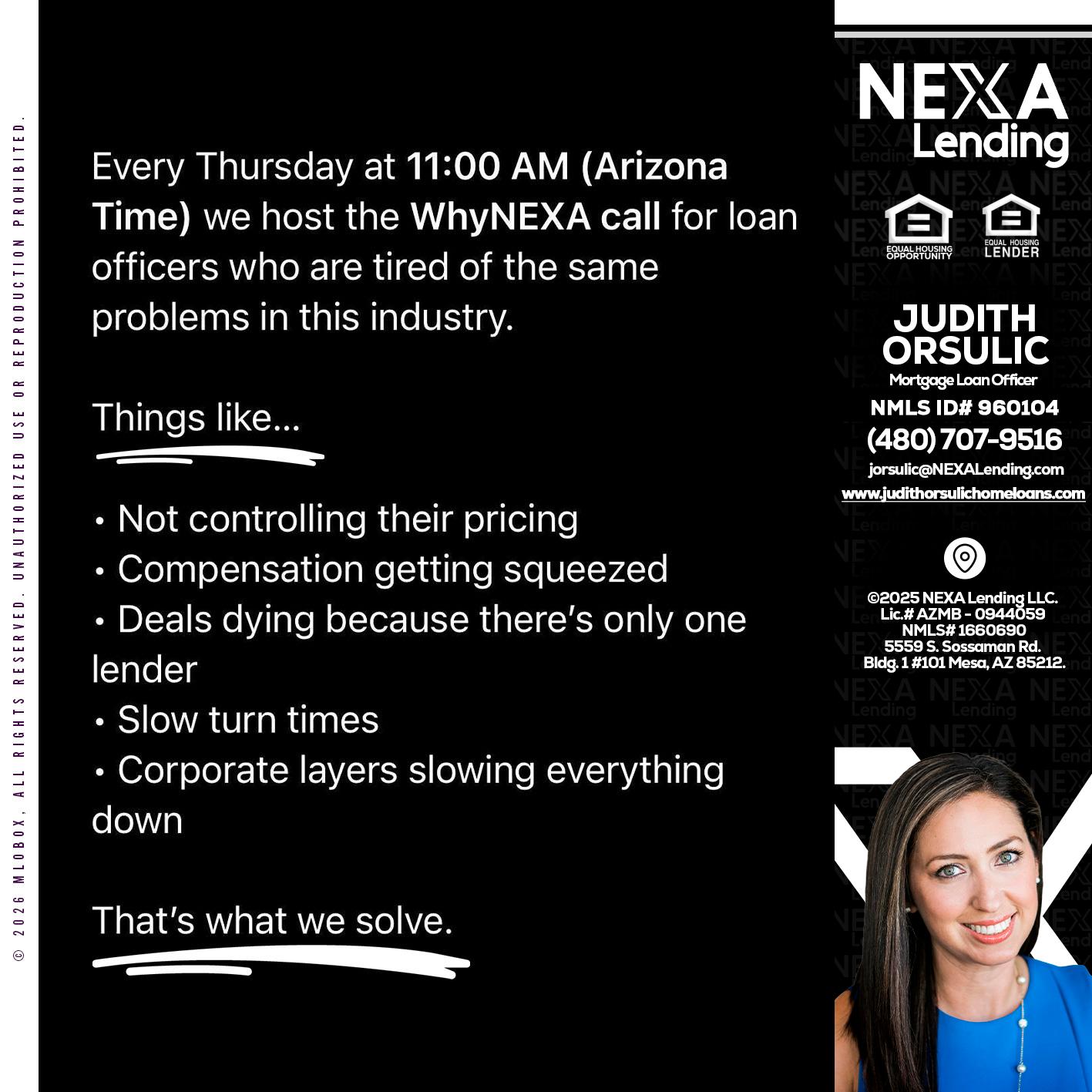 WHY NEXA - Judith Orsulic -Mortgage Loan Officer