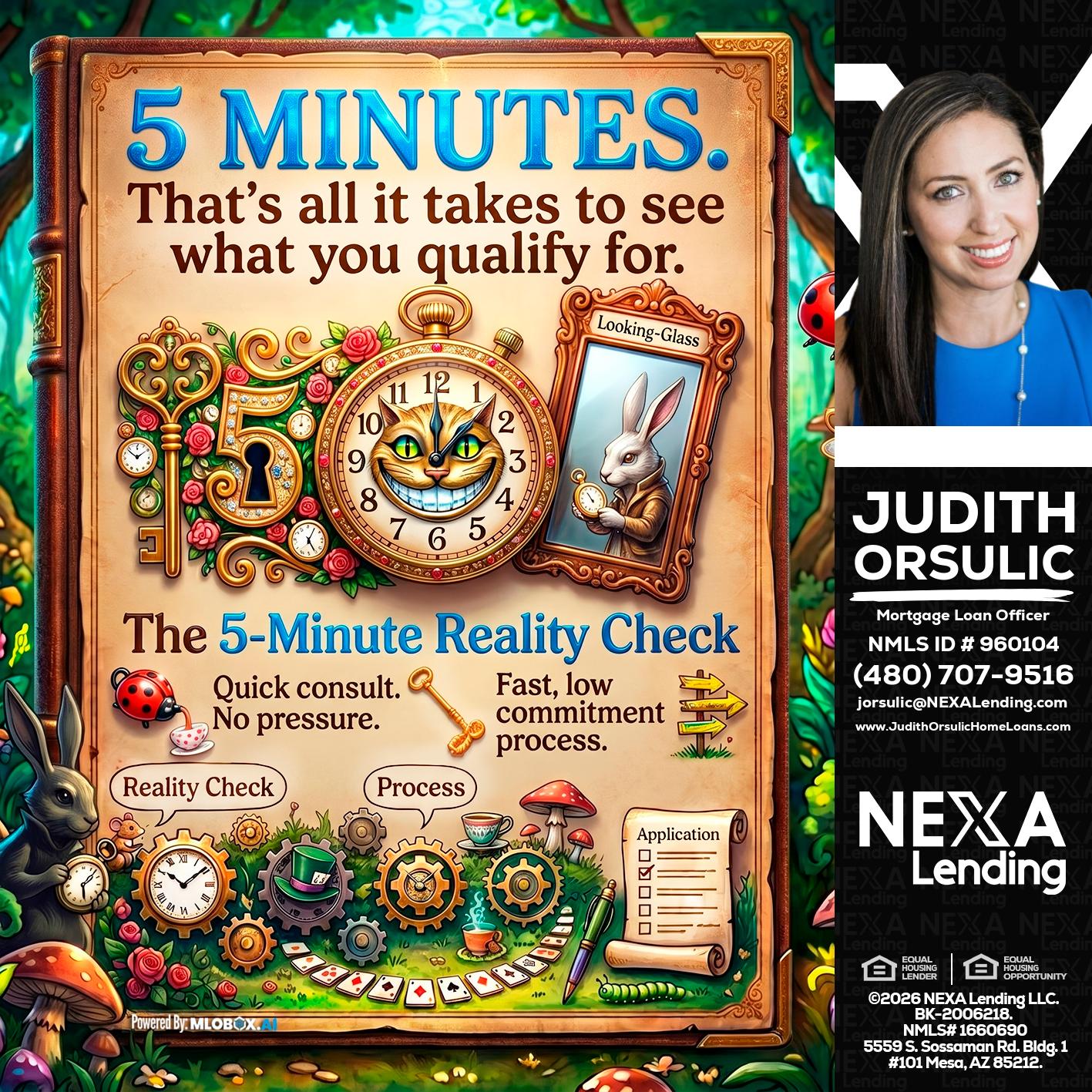 Reality Check! - Judith Orsulic -Mortgage Loan Officer