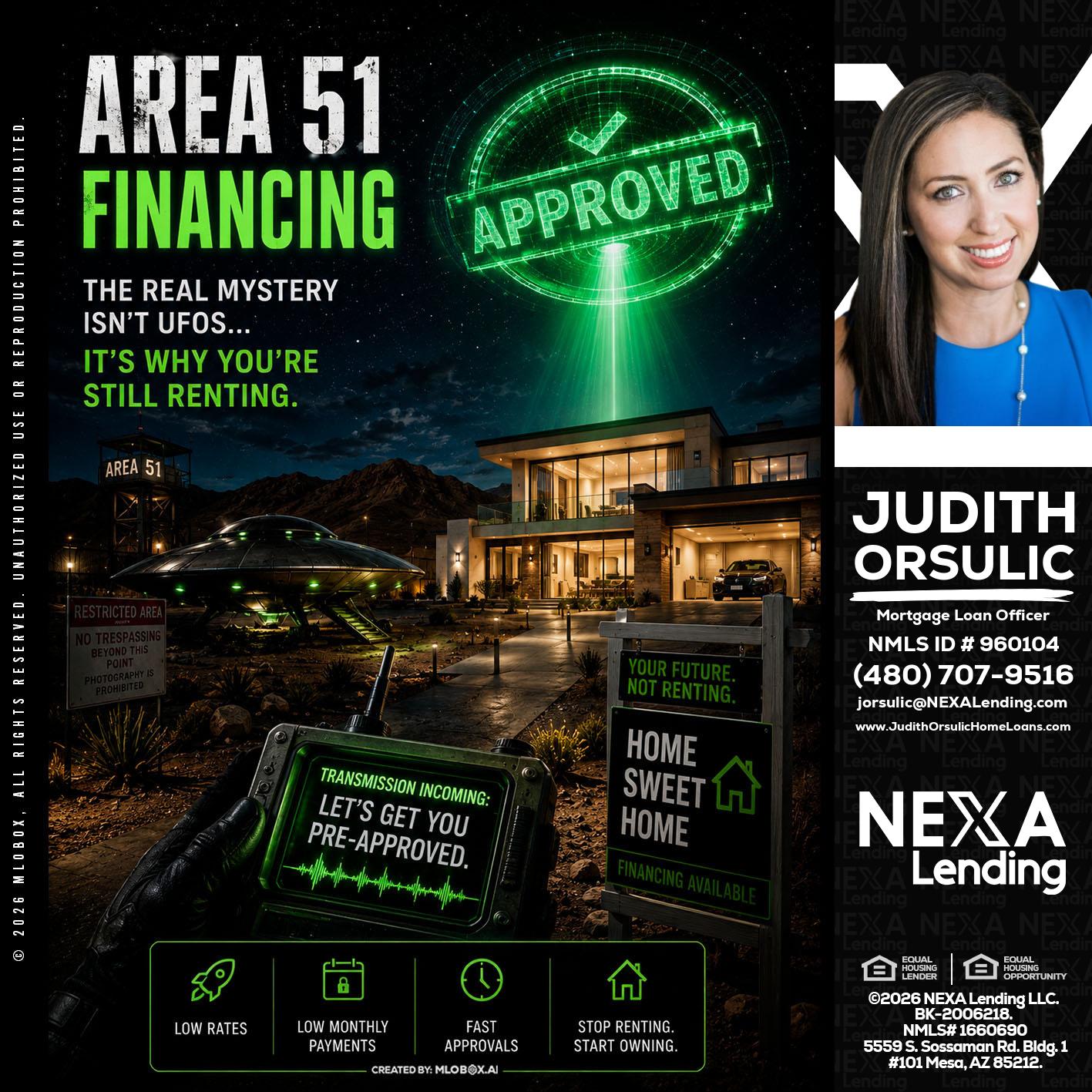AREA 51 - Judith Orsulic -Mortgage Loan Officer