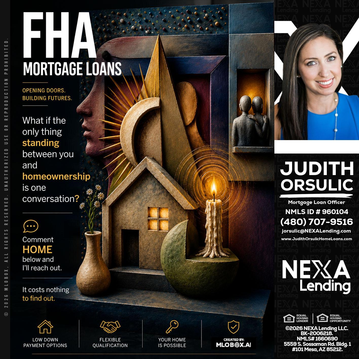 FHA - Judith Orsulic -Mortgage Loan Officer