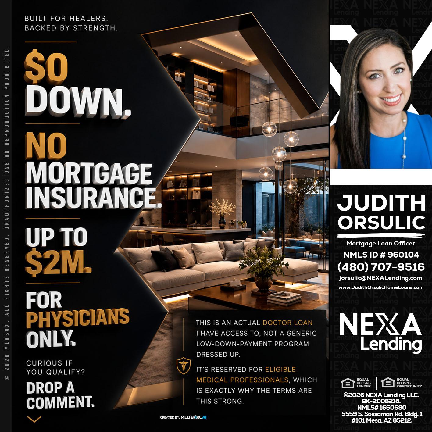 $0 DOWN - Judith Orsulic -Mortgage Loan Officer